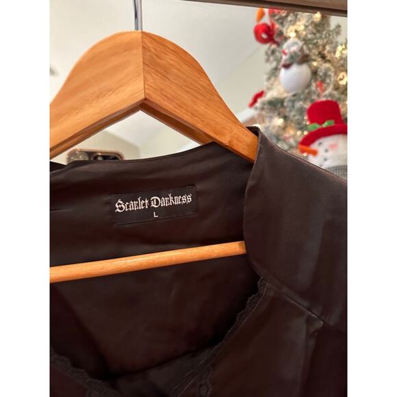 Scarlet Darkness Black Vintage Blouse Large - Picture 2 of 4